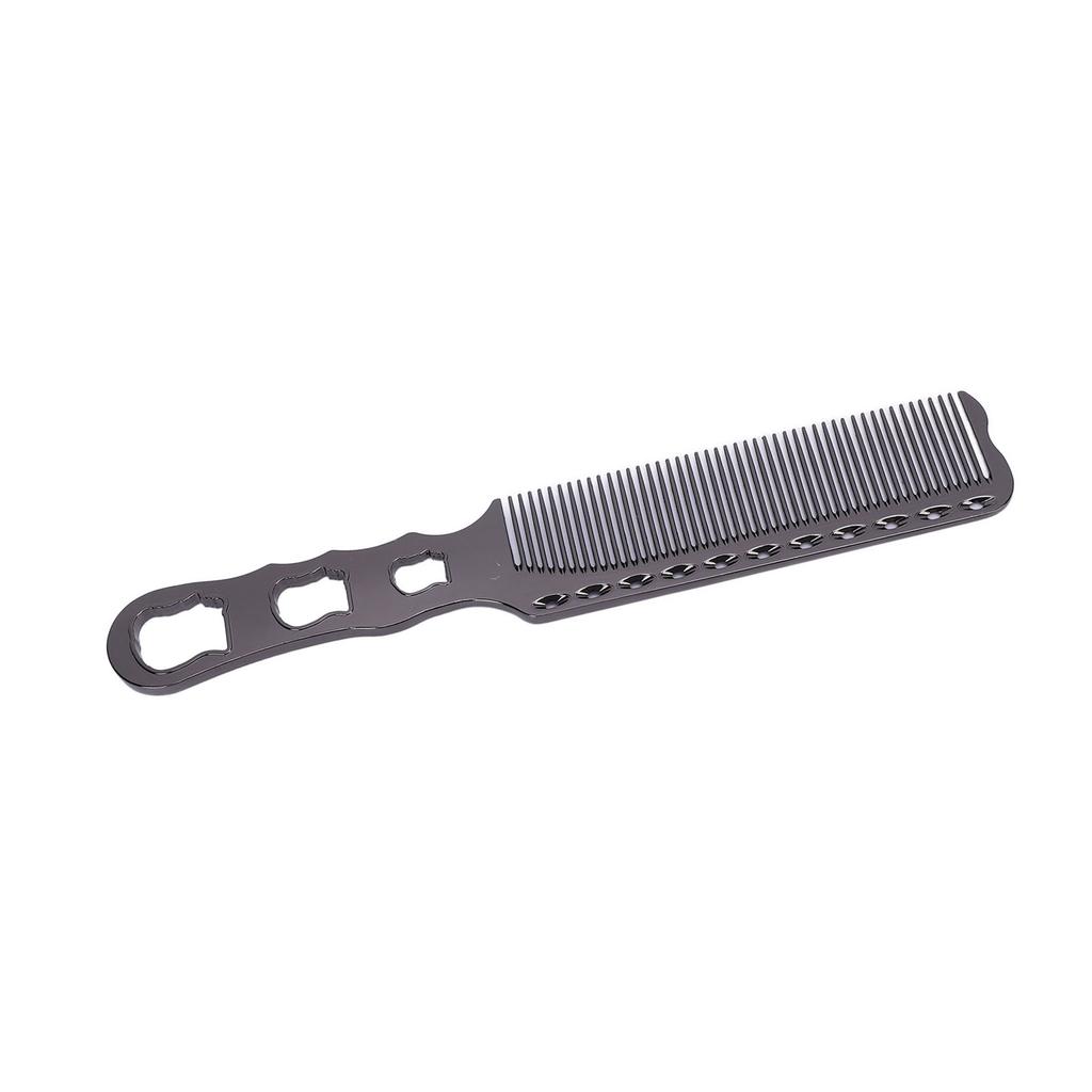 Metal Hair Comb Aluminum Fine Tooth Hair Cutting Flat Top Clipper Comb for Professional Stylists and Barbers
