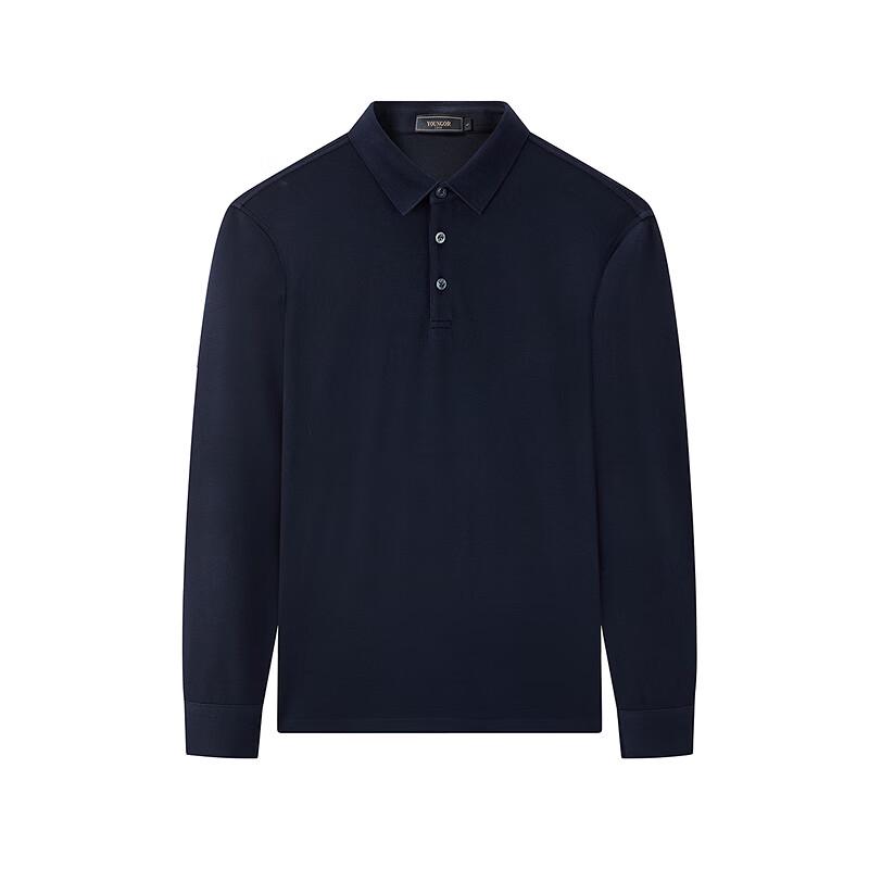 Herren Langarm-Poloshirt aus antibakterieller Wollmischung von Youngor