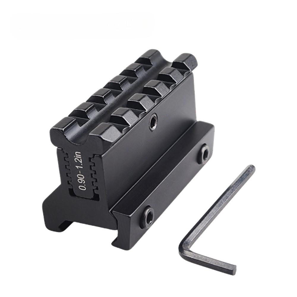 60mm Verstellbare Metall 5-Schlitz Höhenerhöhungsklammer, 21mm Picatinny/Weaver Schienenbasis
