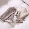 New Autumn and Winter Bowknot Women's Five Fingered Warm Gloves and Cold Proof Cycling Knitted Gloves