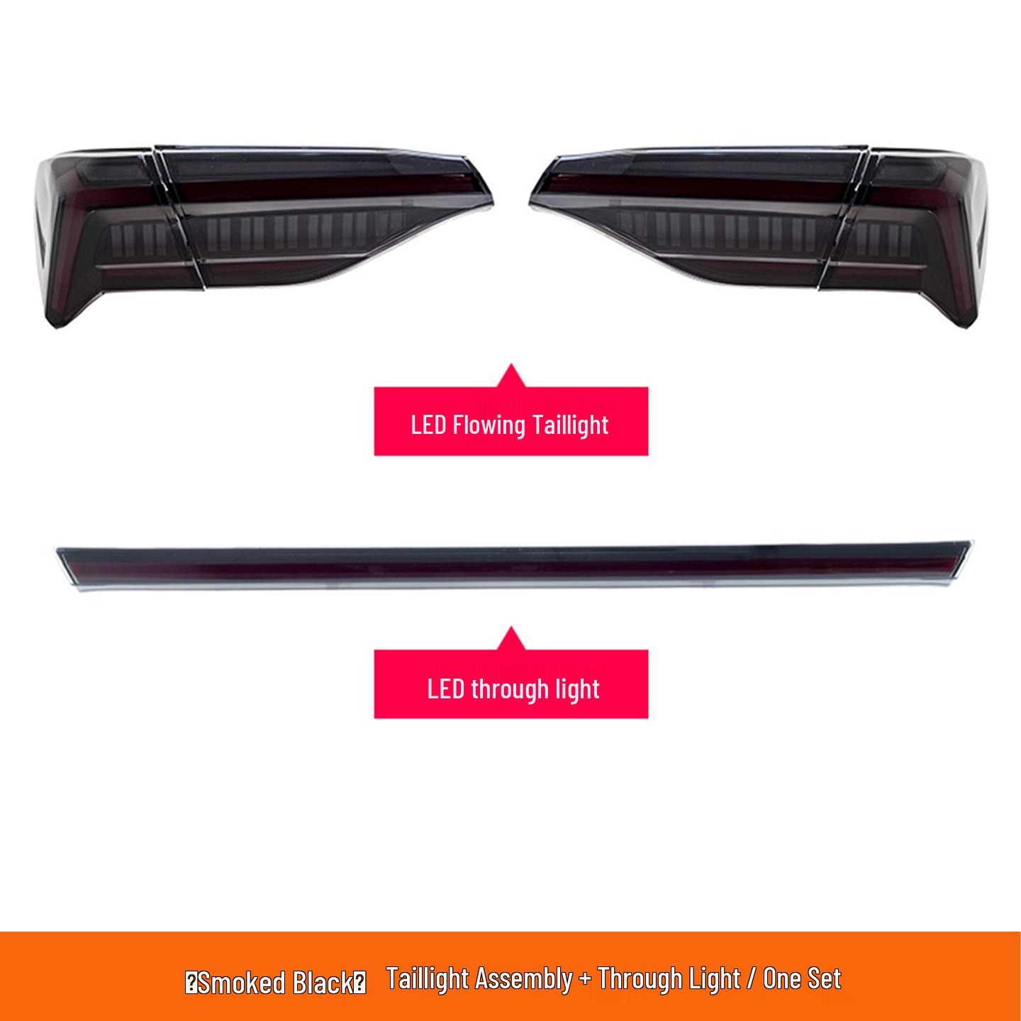 

19-23 Asian Dragon Matrix LED Tail Light Assembly with Flowing Turn Signal & RGB Daytime Running Light One Set