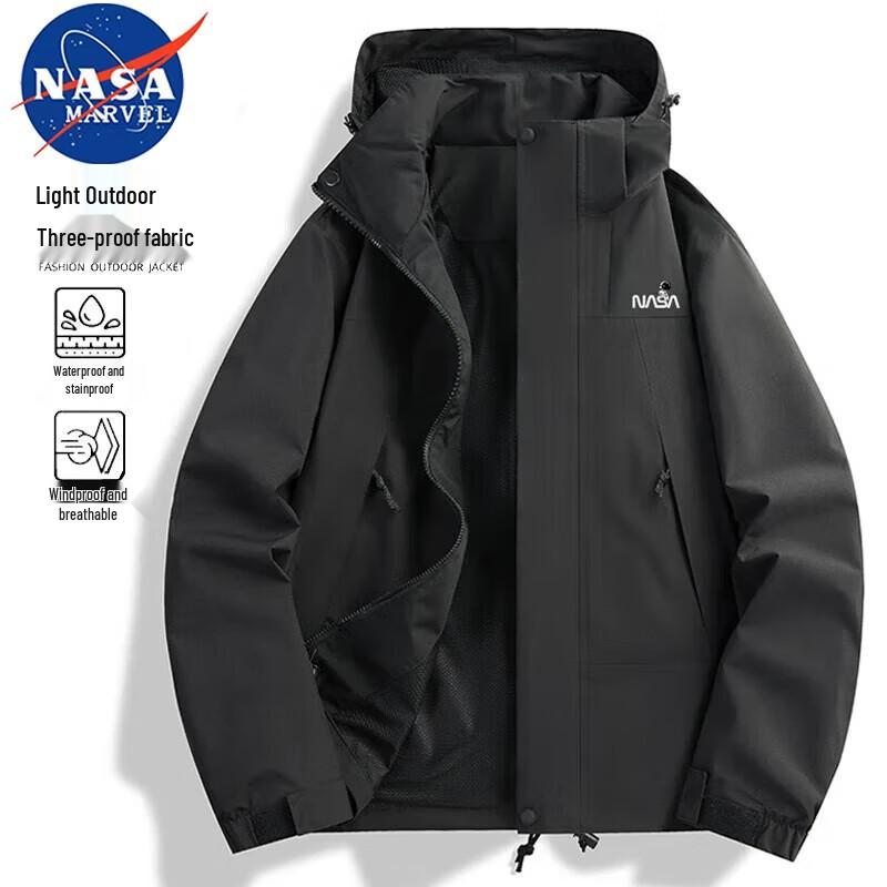 NASA MARVEL Unisex Hooded Windbreaker Jacket
