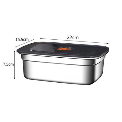 304 Edelstahl Lunchbox mit Deckel Versiegelt Auslaufsicher Bento Box Kühlschrank Gefrierschrank Aufbewahrungsbox Outdoor Camping Lunchbox