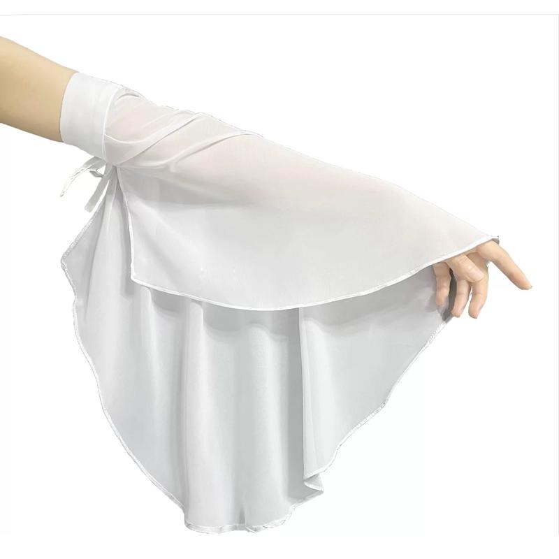 Thin Breathable Detachable Horn Sleeve For Wedding Dresses  Long Tulle Witch Gloves Arm Cover Halloween Costume Accessories