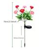 Solar LED Snow Lotus Simulation Flower Lawn Lamp Summer Garden Outdoor Wedding Holiday Home Patio Yard Decoration Party Lights