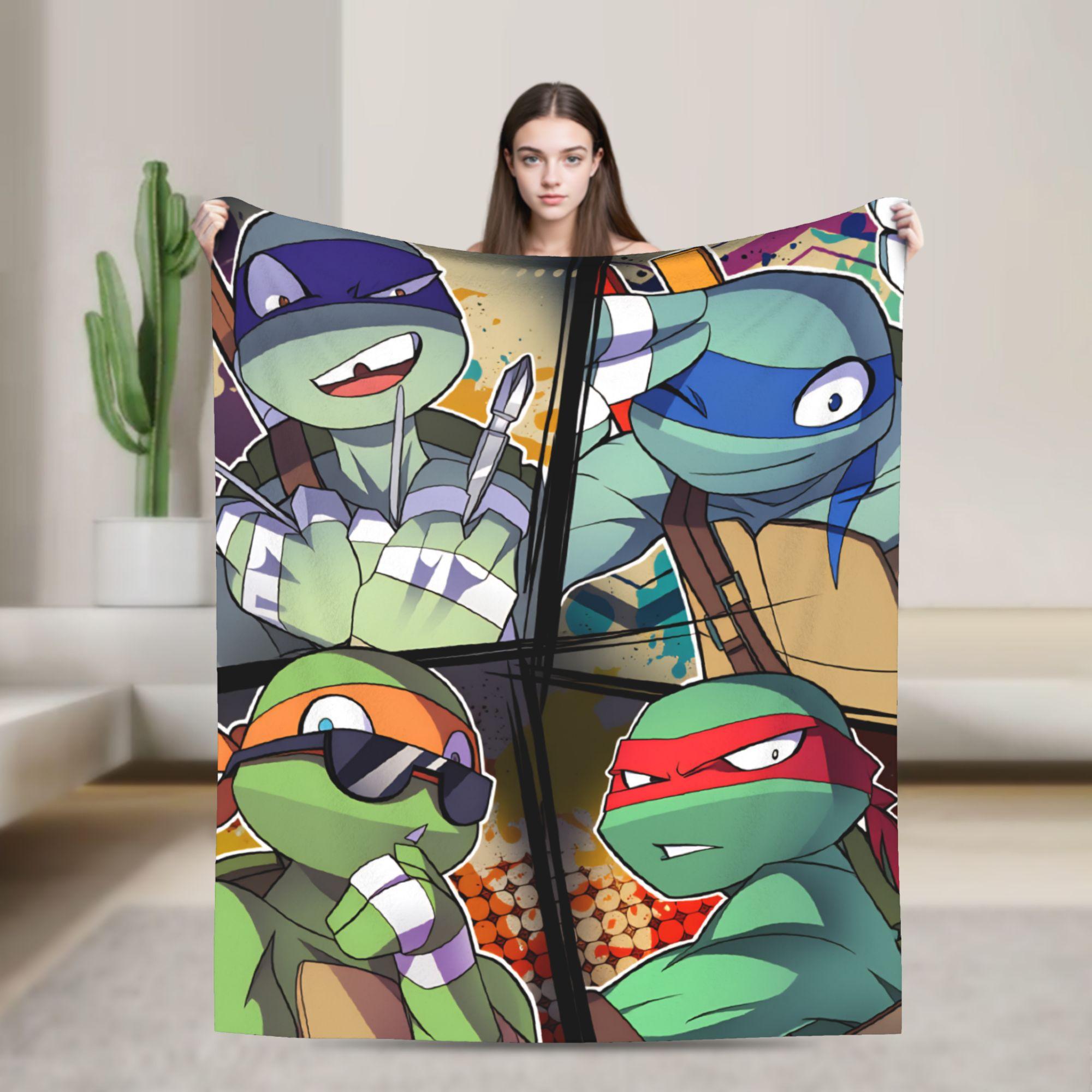 

TMNT Game Blanket Quality Soft Throw Blanket Autumn Girls Boys Living Room Graphic Bedspread 75x90cm