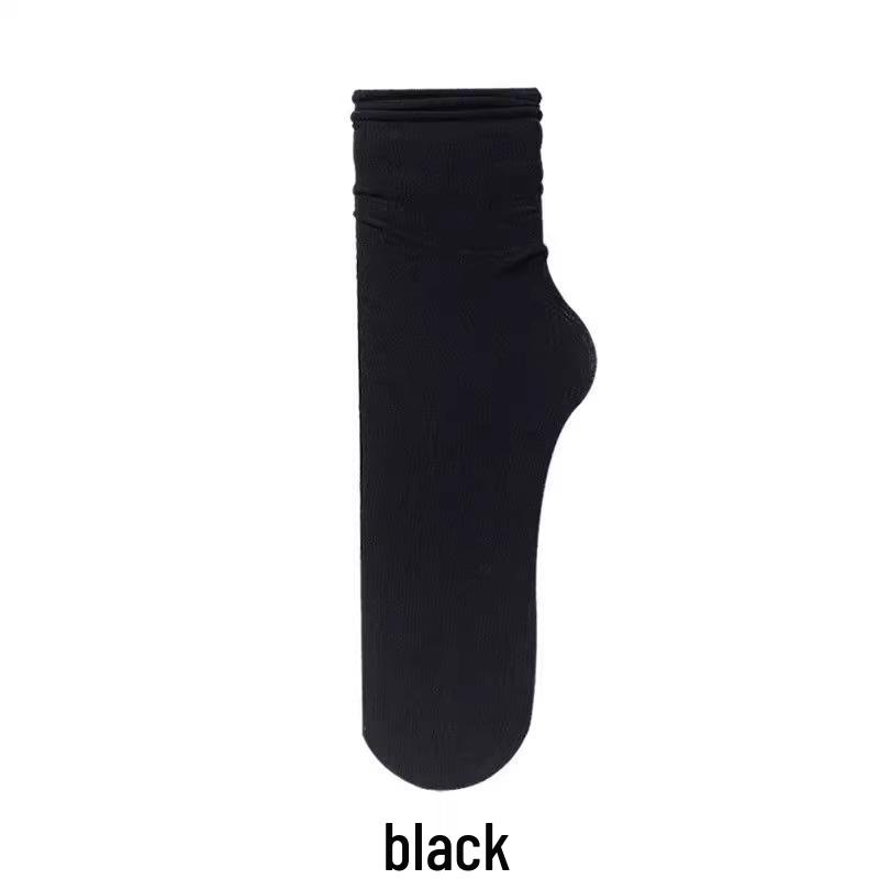 

Women s Silk Ice Thin Mid-Calf Socks - Summer Solid Color, White Over-the-Knee One Size