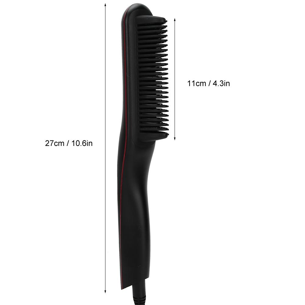 Electric Hair Straightener Comb Anti Scald Beard Straightener Brush  (Black )