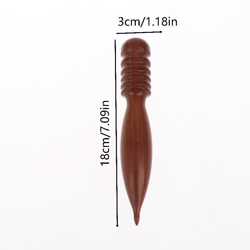 Professional Leather Edge Polishing Tool Multiuse for DIY Leatherwork Projects Wooden Handle for Smooth Finishing