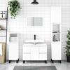 Vidaxl Bathroom Cabinet, White, 80X33X60 Cm, Wood-Based Material