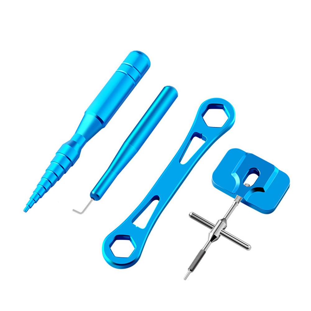 Lure Fishing Wheel Aluminum Alloy Disassembling Tool Fishing Wheel Maintenance Tool Including Disassembling Pin Wrench Trapezoidal Cone