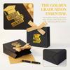 10Pcs Black Graduation Candy Box Gilded Pattern Graduation Gift Box  High-School Graduation
