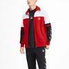 Puma Color Block Casual Training Long Sleeve Retro Sports Jacket Men Jackets Red White 595866-11