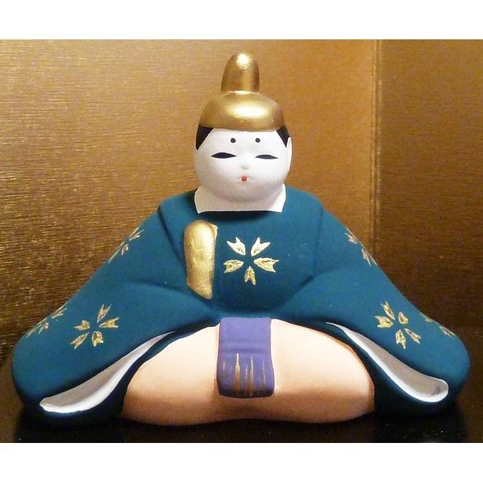[Oujo] Hina Doll Set Ceramic, Hand-Painted Approx. 4.8cm (Female), 5.6cm (Male)
