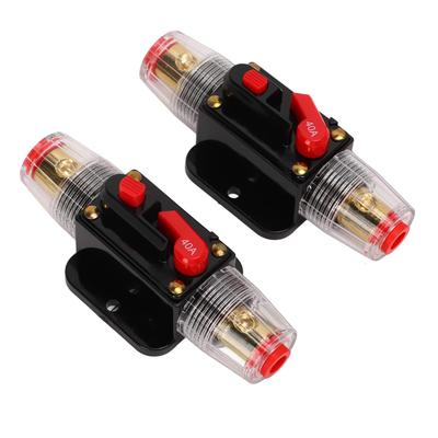 Car Circuit Breaker Manual Reset Circuit Breaker with Manual Reset Fuse Holder 12-24V Inline