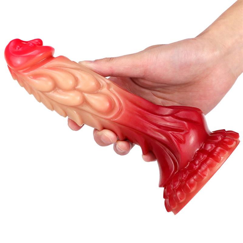 Kirin Jade Liquid Silicone Female Special-shaped Makeup Simulation Gradient Penis Sex Toys