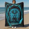 1pc Magic Portal Glowing  - Throw Blanket, Soft, Flannel Blankets, Living Room,  All Seasons Use-1021092