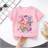 Summer Movie Soft Polyester KPop Demon Hunters Girl's T-Shirt Anime SAJA BOYS Short-sleeved Shirt Fashion Tee Parent-child Outfit