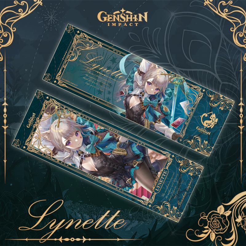 

Genshin Impact Fatui Series Tartaglia Arlecchino II Dottore двусторонний лазерный билет с штампованным аниме-закладкой, украшения 22