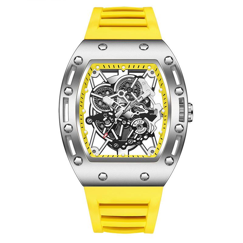 

Часы студенческие светящиеся водонепроницаемые полые кварцевые часы в форме бочки мужские часы мужские часы