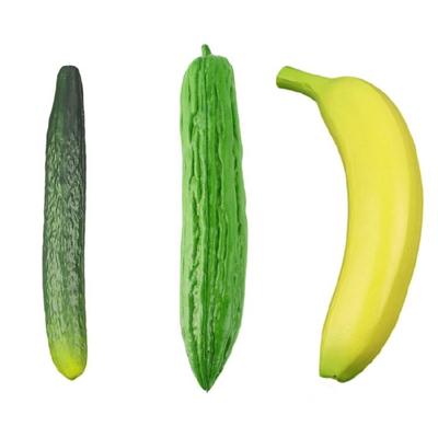Simulation Banana Cucumber Bitter Gourd Realistic Fruit Vegetable Decoration for Home Decoration, Display, Photoshoot