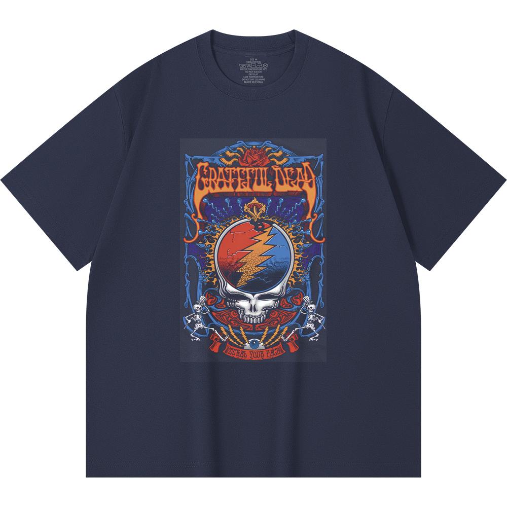 230 Gsm 100% Cotton Heavy Metal T-Shirt  Rock Band Popular Music Print Unisex Heavy Cotton T Shirt