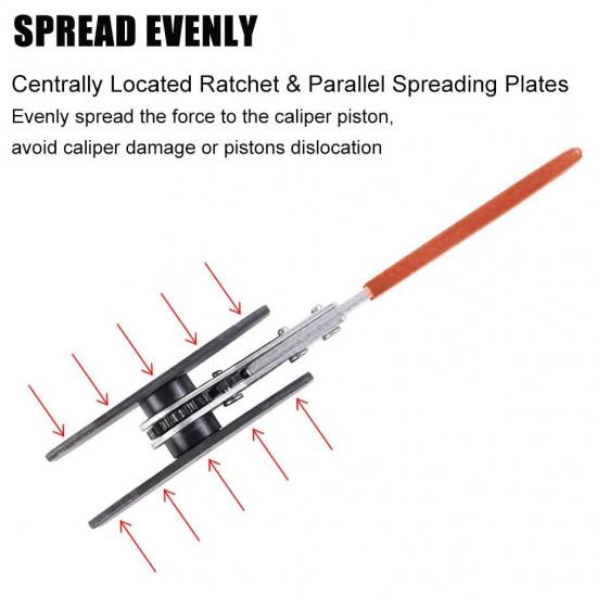 Stainless Steel Ratchet Brake Piston Caliper Spreader Tool Press Single Twin Quad Separator Pad Disc Brake Caliper Tool
