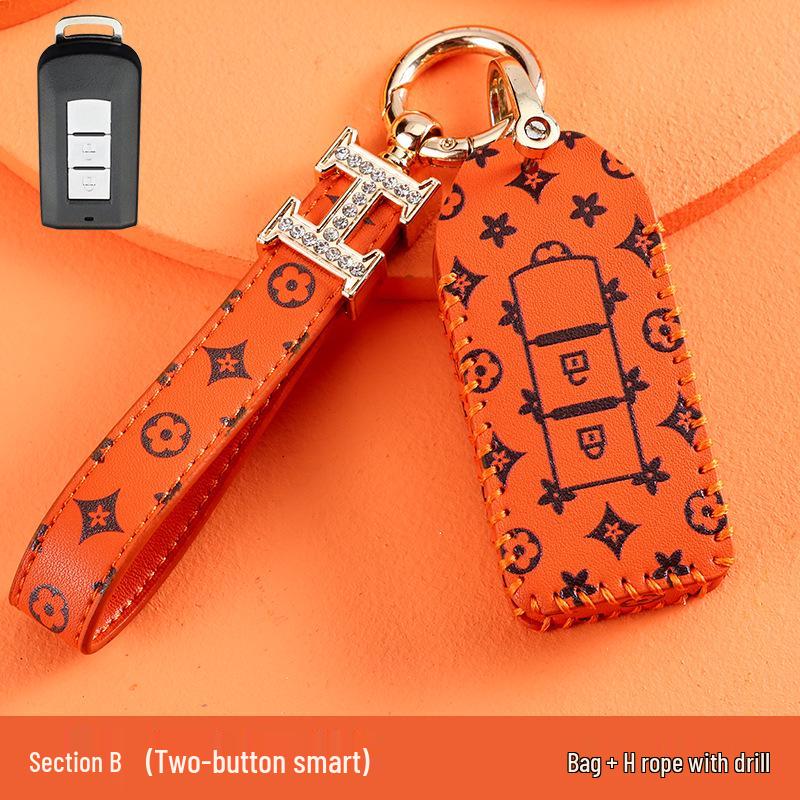 High-End Key Case for Mitsubishi Outlander, ASX, Eclipse Cross, and Pajero Sport.