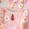 Baby Mädchen Strampler Kleidung Rüschen Ärmellos Neugeborene Body mit Stirnband Herbst Jumpsuit Mode Kleinkind Outfit Anzug