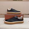 High-end Men's Leather Low-top Retro Trendy Shoes Fashionable and Simple Flat-bottomed White Leather Shoes Versatile Casual Board Shoes