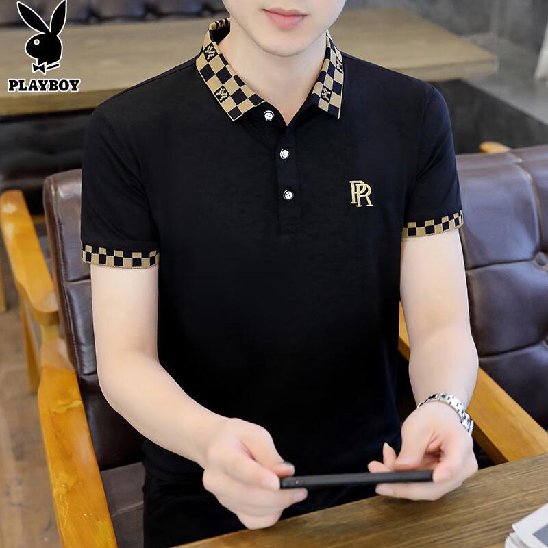 PLAYBOY Men s Summer Short Sleeve Polo T-Shirt L