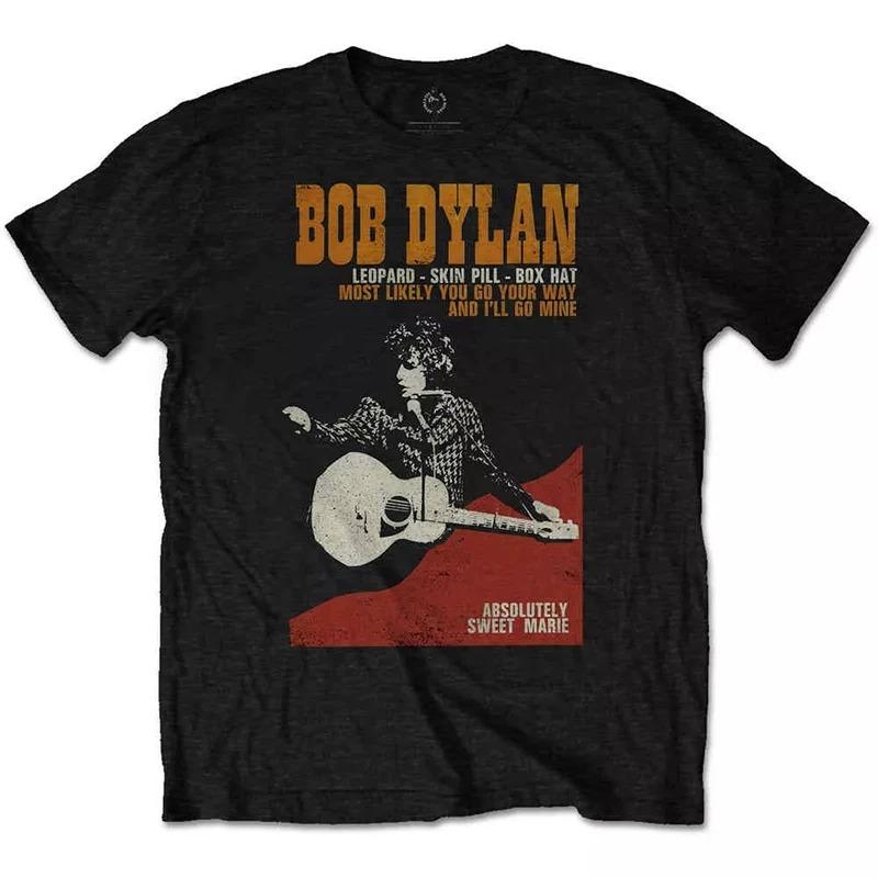 Singer Bob Dylan Rock Poet Classic Poster Graphic Print Tshirt Men Women Retro Washed Highstreet Oneck Cotton Summer New Tee