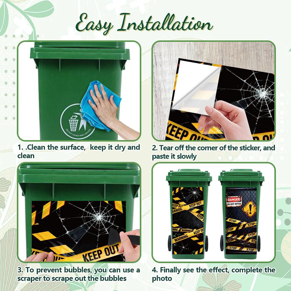 PVC Stickers Self-adhesive Decorative Stickers Decals for Trash Decoration Word 820x380mm