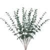 2PCS Artificial Eucalyptus Stems Leaves Green Eucalyptus Branches Fake Plants for Wedding Centerpieces Christmas Navidad Decor