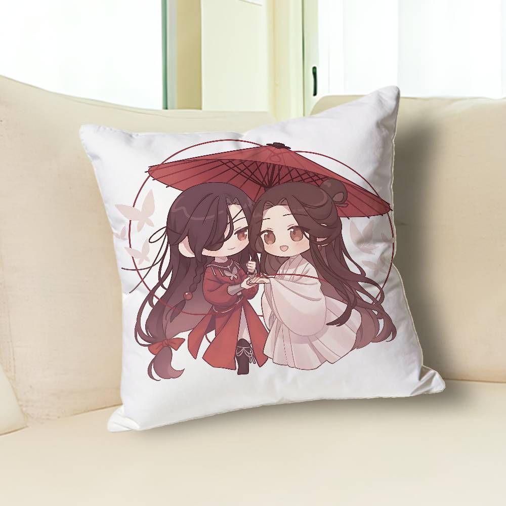 H-Heaven Officials Blessings Anime Celebrity Merchandise All-Match Printed Pillow Case Sofa Car Office Room Decoration Protector