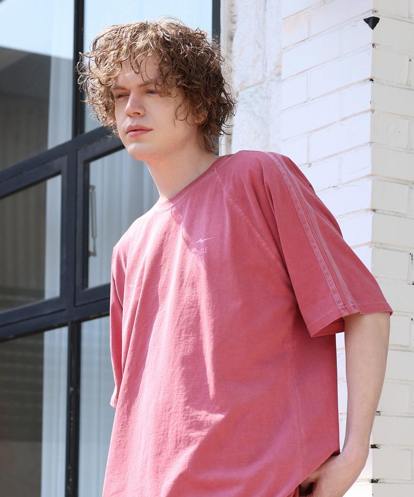 GHOST REPUBLIC Pigment Raglan Track Short Sleeve Tee 3 Colors Gt-371