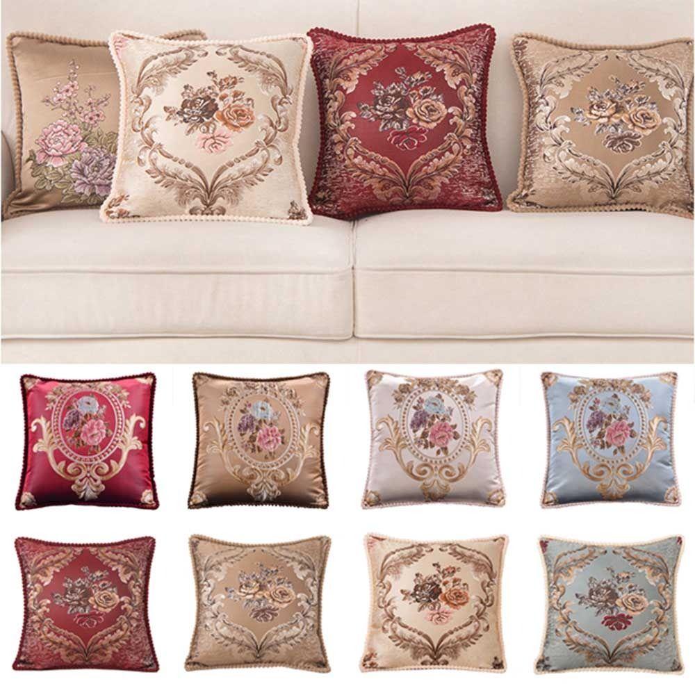 

Decorative Pillowcase Europe Style Throw Pillow Case Retro Sofa Pillow Case 7