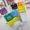 Jelly Bag Handbag Silicone Hollow Vegetable Basket Bag Picnic Bag Shopping Basket PVC Beach Bag Wash Basket Bath