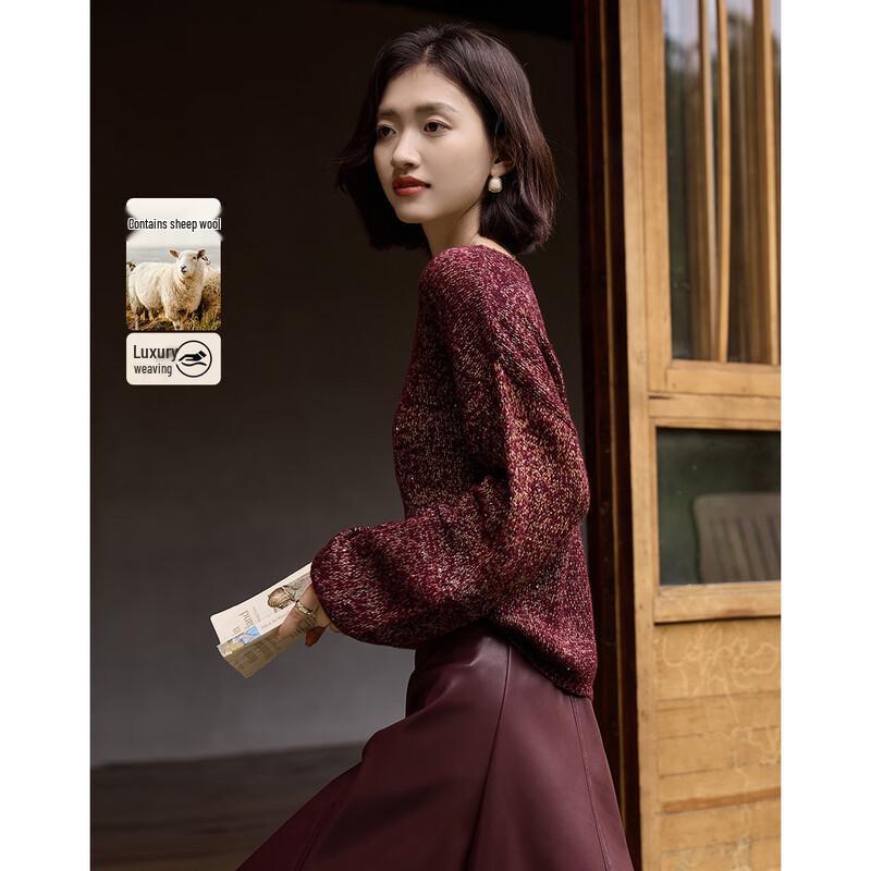 

Demana Women s Gradient Lamb Wool Knitted Sweater L