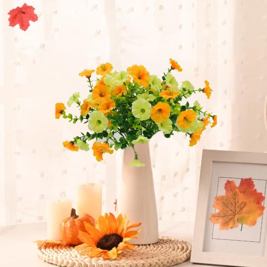 Artificial Morning Glory Bunch Reusable Faux Flowers Bundle Realistic Fake Morning Glory Blooms