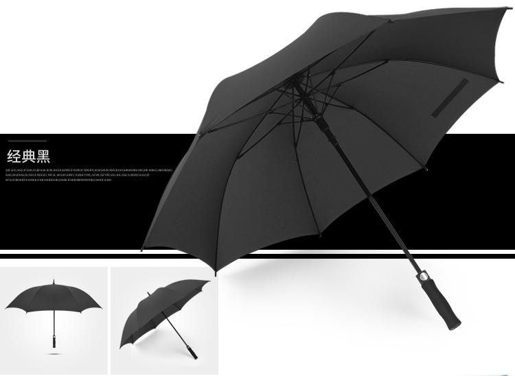 8 Bone Automatic Solid Wood Long Handle Golf Umbrella Straight Umbrella