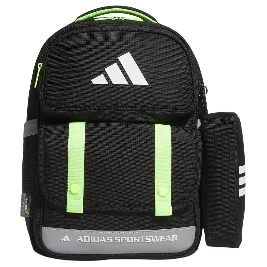 

Adidas Recycled Polyamide Backpack Kids Black & Bright Green Adidas KD4334 чёрный/ярко-зеленый