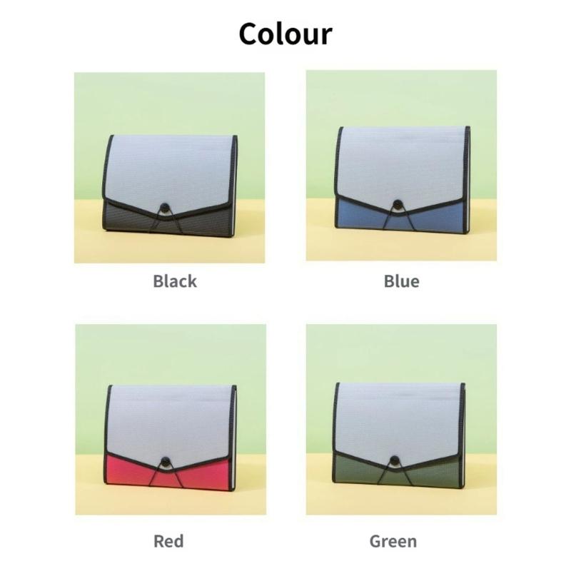 13 Pockets Expandable File Case Plastic Document Organiser Filing Bag Elastic String Closure for Office School Supplies