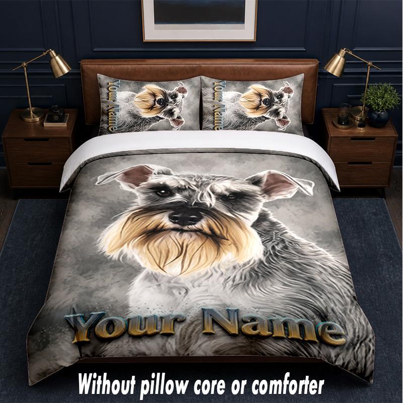 Other Similar Designs Theme Custom Text Or Name 3Pcs Bedding Set,1 Flat Sheet & 2 Pillowcases Personalized Home Bedding