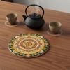 Bohemian Ceramic Coaster HeatResistant Design Cup Mats NonSlip Mandala Pattern Mat for