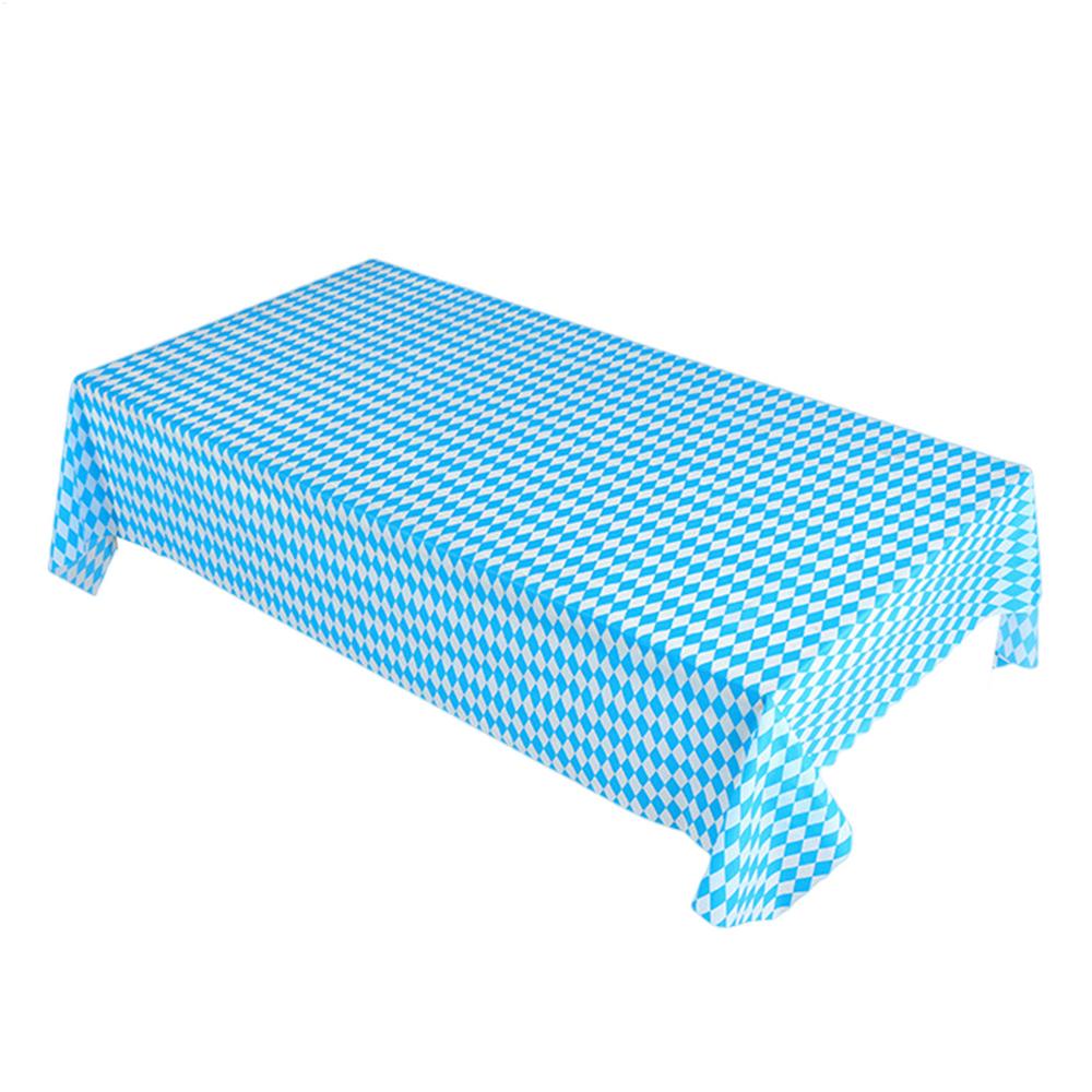 

Oktoberfest Tablecloth 137 x 274cm Bavarian Decoration Oktoberfest Party Tablecloth Waterproof Bavarian Tabletop Cover синій