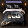 JCB Print 3Pcs Bedding Set Duvet Cover With Two Pillowcases Soft Bed Linen For Household Bedroom