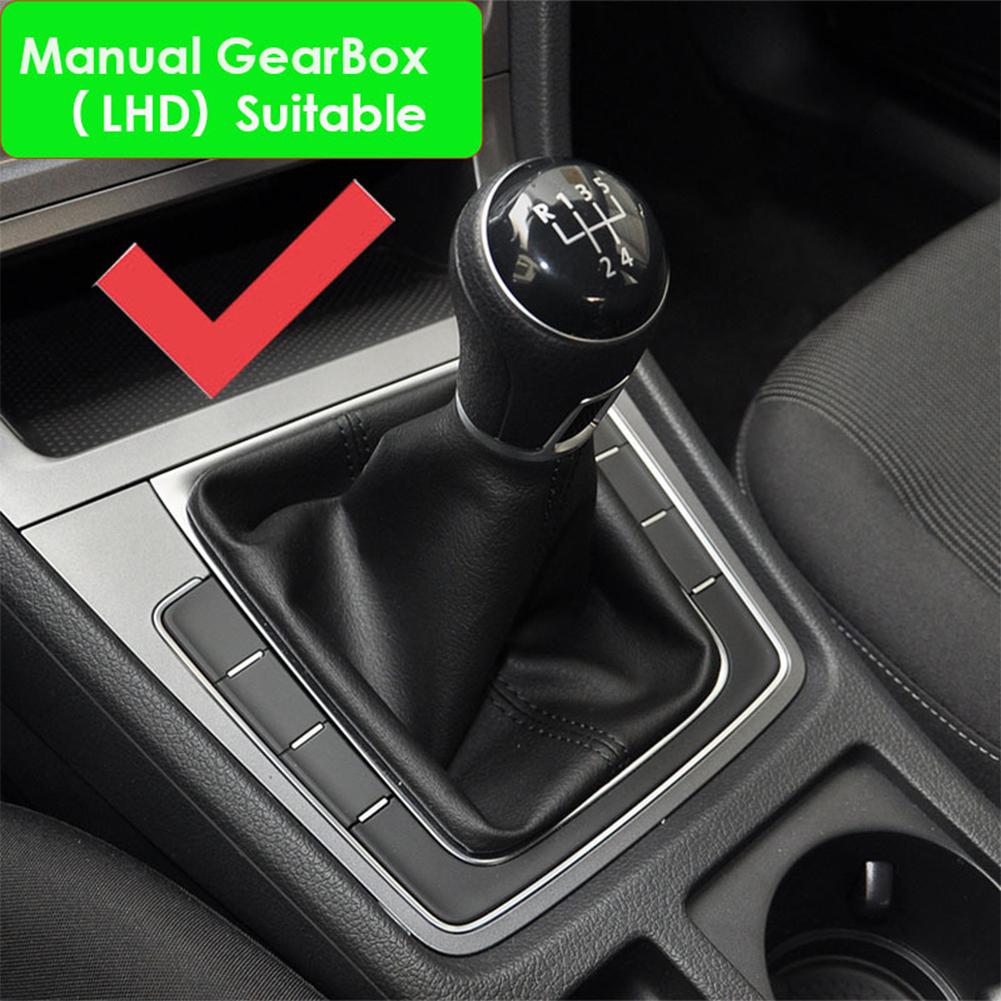 Gear Shift Knob Lever Gear Stick Frame Bracket Circle Shift Knob Chrome For VW Manual Golf 7 7.5 Golf R Left Driver 5GG713203A