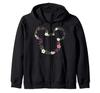 Disney Mickey and Friends Mickey Floral Outline Zip Hoodie