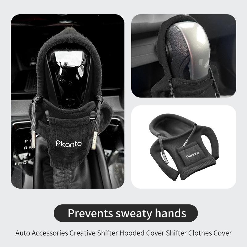 AEK4 Car Gear Shift Cover Shift Hoodie Lever Handle Kit Creative For KIA Soul Picanto Stonic Venga Sorento Forte